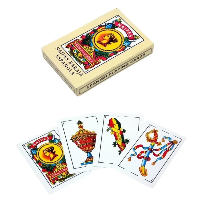 Baraja española de cartas con naipes
