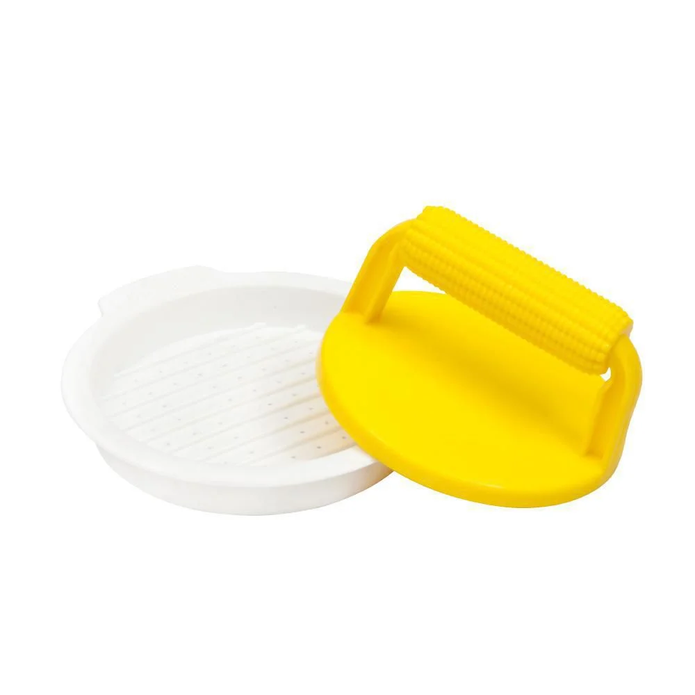 Molde plástico con agarradera para formar arepas