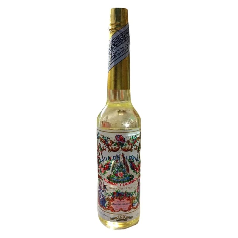 Botella de Agua de Florida Murray y Lanman con etiqueta floral.
