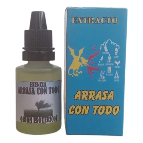 Frasco y caja de esencia Arrasa con Todo