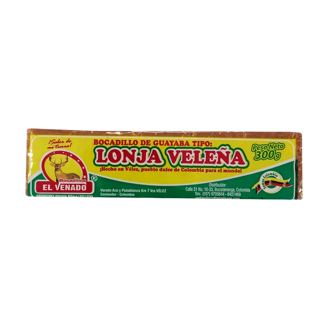 Empaque de bocadillo de guayaba tipo lonja veleña
