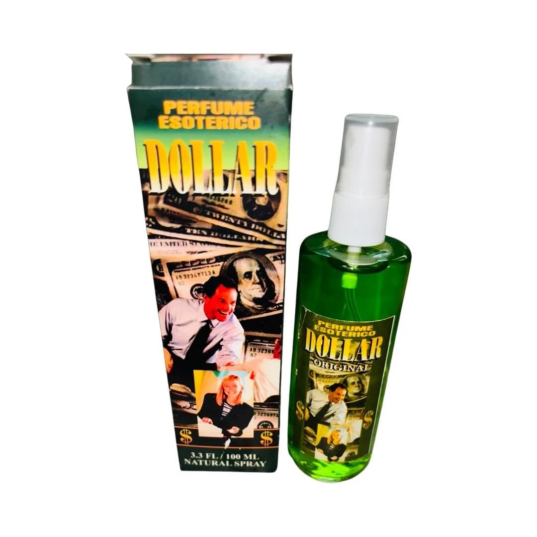Frasco y caja de perfume esotérico Dollar