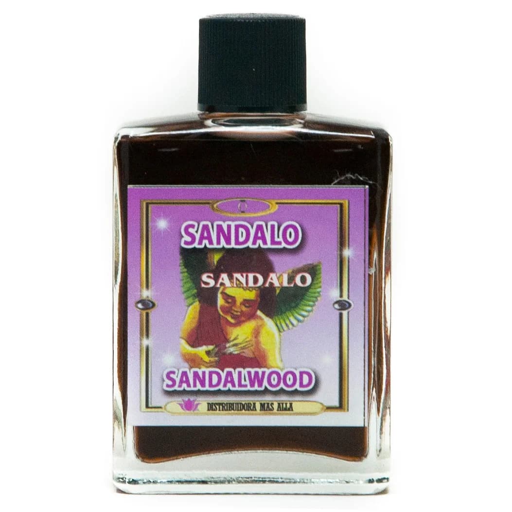 Frasco de perfume esotérico de sándalo