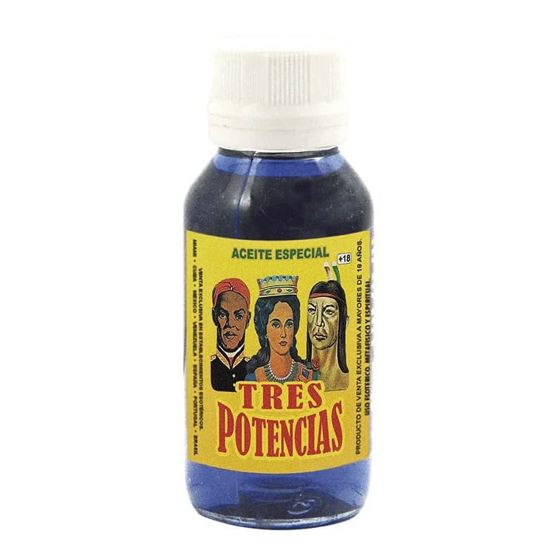 Frasco de aceite esotérico Tres Potencias
