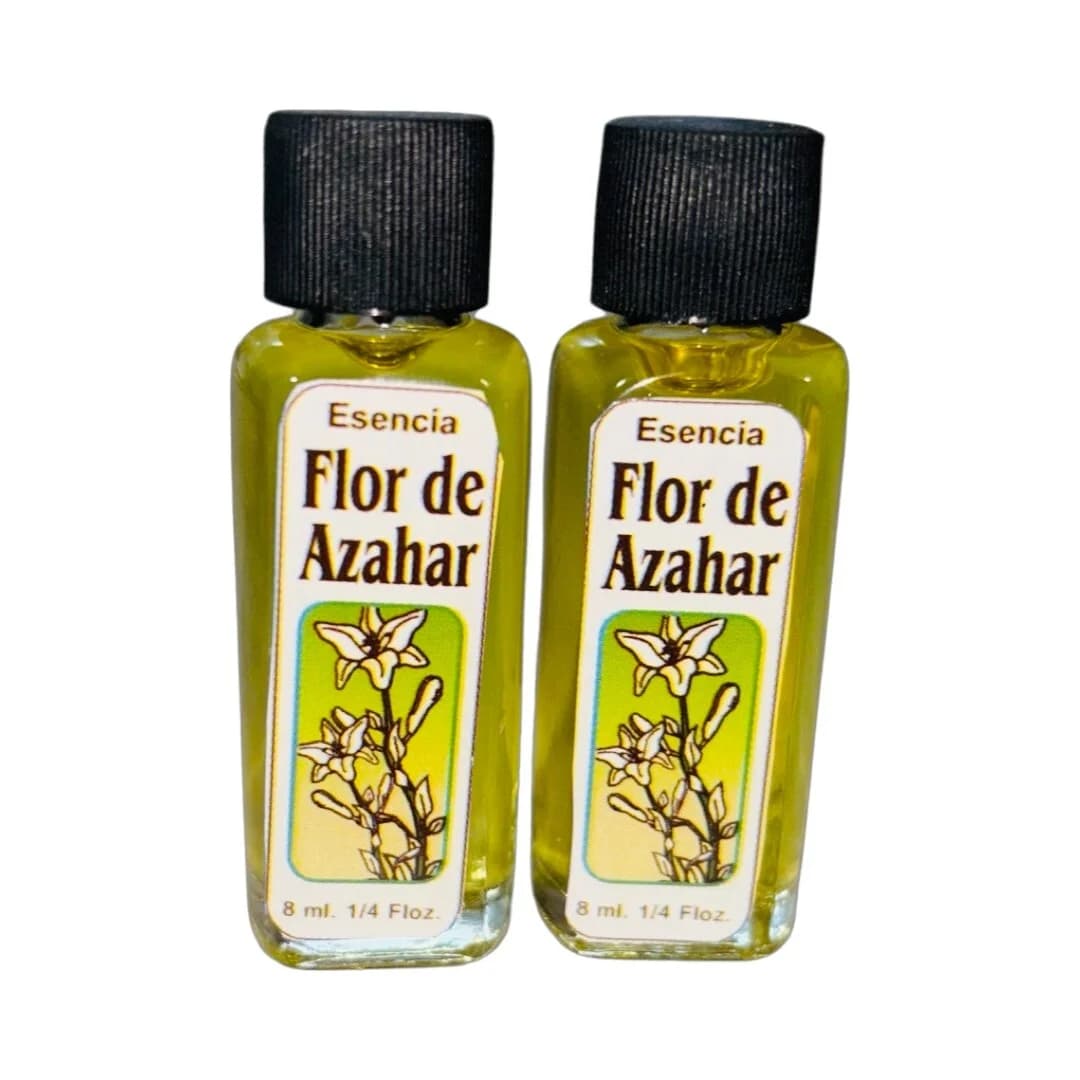 Frasco de esencia esotérica de flor de azahar