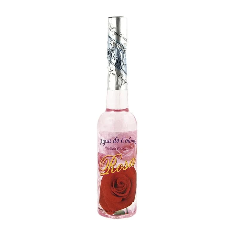 Botella de colonia esotérica de rosas