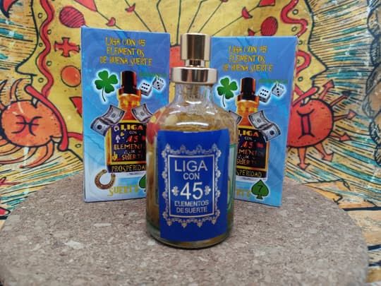 Loción esotérica con 45 elementos de suerte