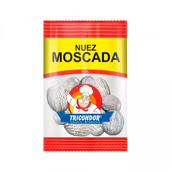 Paquete de nuez moscada entera en pepa de 15 gramos