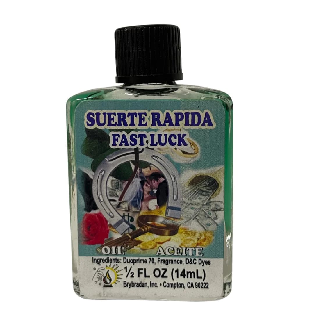 Frasco de aceite esotérico Suerte Rápida