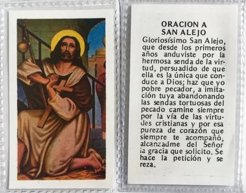 Estampa religiosa de San Alejo