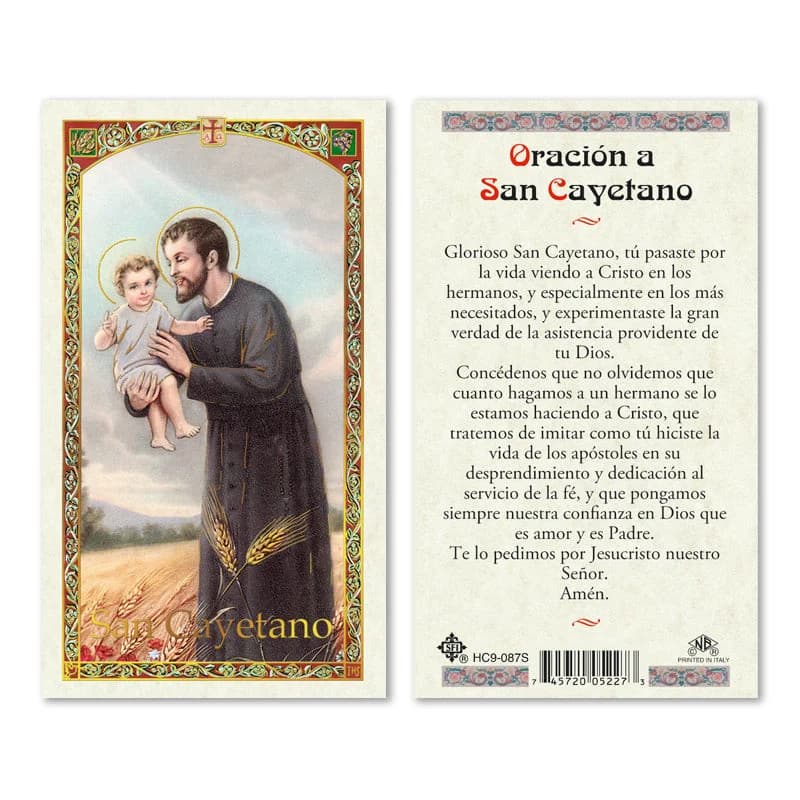 Estampa religiosa de San Cayetano