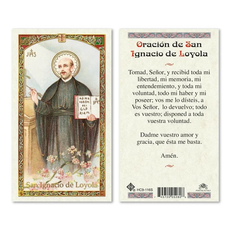 Estampa religiosa de San Ignacio de Loyola